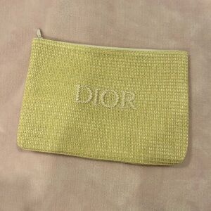Dior Raffia Cosmetic Bag